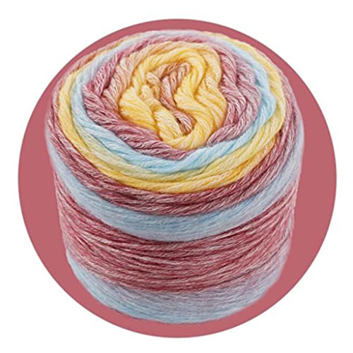 Segment Gefärbt Strickwollgarn Mehrere Farben Hautfreundliche Handstrick Wollgarn Kuchenlinie Wolle Häkeln von Xinsheinelry