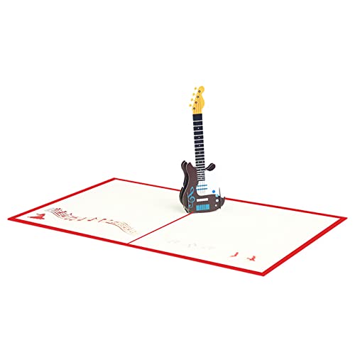 Xinsheinelry 3d Vaters Day Instrument Gitarre Grußkarte Urlaubsgeschenkdekoration Für Männer Geburtstagseinladung Nachricht von Xinsheinelry