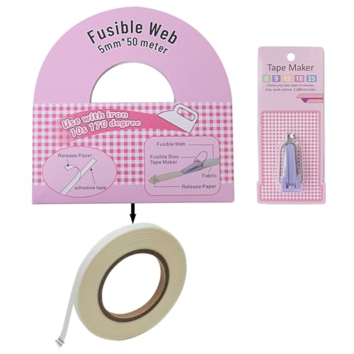 Xinsheinelry Blattbias Tape WTIH Fusible Bias Tape Maker Werkzeug (Größe 1/4inch 3/8 Zoll Xinsheinelry Blattbias Tape WTIH Fusible Bias Tape Maker Werkzeug (Größe 1/4inch 3/8 Zoll von Xinsheinelry