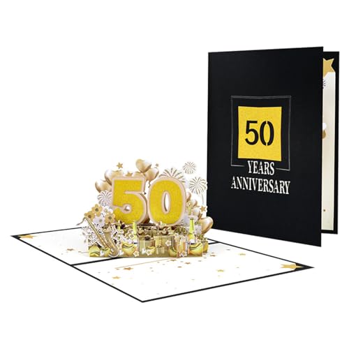 Xinsheinelry Delicate 3D Jubiläumskarte Elegante Celebration Paper Card 3D Popup Jubiläumsgrußkarte Für Paare von Xinsheinelry