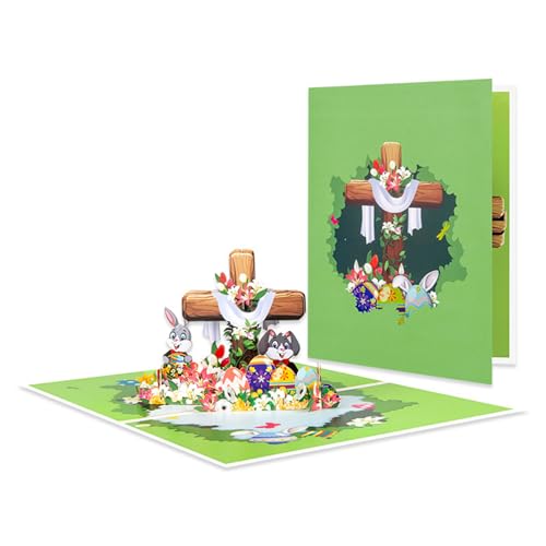 Xinsheinelry Easter Celebration 3D Popup Card Artistic 3D Easters Card Mit Kreuze Und Eierszene Einzigartige Grußkarte Xinsheinelry Easter Celebration 3D Popup Card Artistic 3D Easters Card Mit Kreuze Und Eierszene Einzigartige Grußkarte von Xinsheinelry