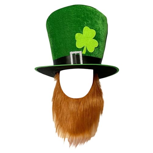 Xinsheinelry Patrick Day Für Family Geting Carnival Party Feier Barthut Festliche Kopfbedeckung Shamrock Flat Top von Xinsheinelry
