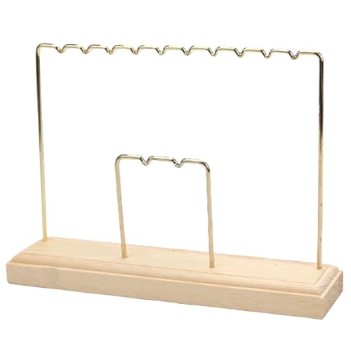 Xinsheinelry Praktische Metallschmuckausstellungsständer Mit Holzbasis ROMER Elegante Theke Anhänger Displays Stand Regale Regale von Xinsheinelry
