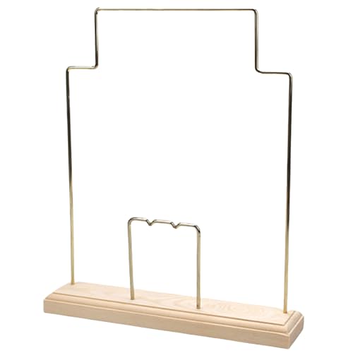 Xinsheinelry Praktische Metallschmuckausstellungsständer Mit Holzbasis ROMER Elegante Theke Anhänger Displays Stand Regale Regale von Xinsheinelry