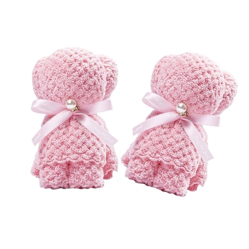 Xinsheinelry Set Von 2 Bear Towel Geschenk 30x30 cm Komfortable Waschlappen Sauert Saugfähig Für Hochzeitsfeier Brautduschen Supplies von Xinsheinelry