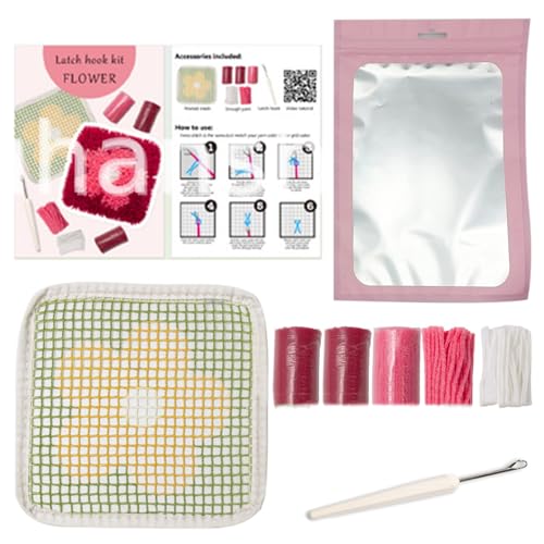 Xinsheinelry Verriegelte Hook Kits Für Erwachsene Kinder Untersetzer Machen Kits Mit Blumenmuster Verriegelte Hook Coasters Kits Home Decorations von Xinsheinelry