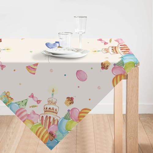 Geburtstag Tischdecken Bunt,Bunt Party Tischtuch Ballon Band Tischdecke Tisch Deko für Kinder Mädchen Jungen Geburtstag Party Dekoration 85 x 85cm Geburtstag Tischdecken Bunt,Bunt Party Tischtuch Ballon Band Tischdecke Tisch Deko für Kinder Mädchen Jungen Geburtstag Party Dekoration 85 x 85cm von Xinvery