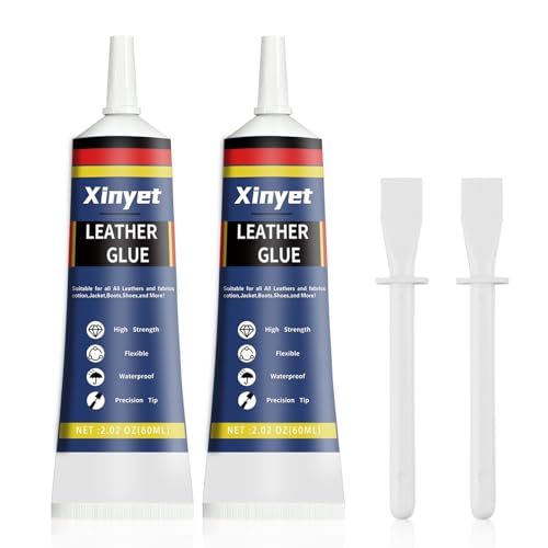 Xinyet 120ml Lederkleber Extra Stark, Professioneller Leder kleber, Wasserdicht Kleber für Leder, Transparenter, Kleber für Leder, Sofa, Jacke, Geldbörse, Gürtel und Schuhe usw von Xinyet