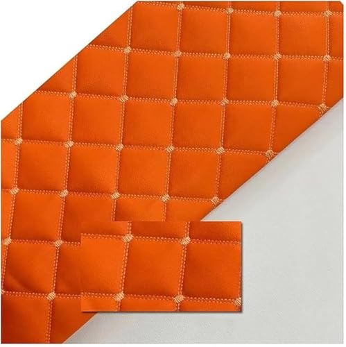 Kunstleder, Kunstleder, Material, leicht, dehnbar, Lederstoff, Kleidung, Polsterstoff, mehrfarbig, Meterware(Orange,1.6x4m) von Xinyilau
