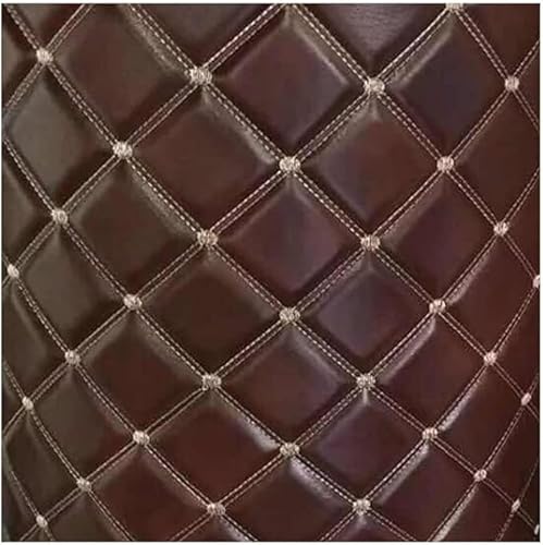 Wasserdichter Kunstleder-Steppstoff, genäht, for Boote, Outdoor-Polsterung, Auto-Dachhimmel, Kopfteil, Diamant(Deep Coffee,1.6x9m) von Xinyilau