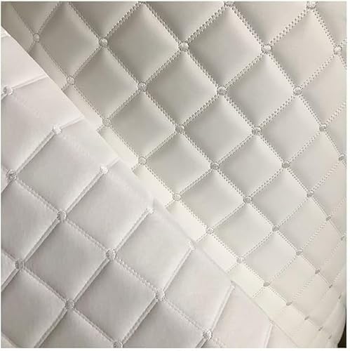 Wasserdichter Kunstlederstoff, Polsterstoff for Autositze, Sofas, Möbel, Jacken, Handtaschen, Stoff Meterware(White,1.6x2m) von Xinyilau