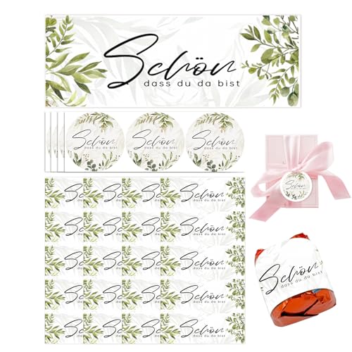 120 Stück Aufkleber-Schön dass du da bist-Selbstklebende Etiketten im Eukalyptus Design für Geburtstag Taufe Kommunion Hochzeit für Küsschen Pralinenaufkleber Rechteckig/Runden 120 Stück Aufkleber-Schön dass du da bist-Selbstklebende Etiketten im Eukalyptus Design für Geburtstag Taufe Kommunion Hochzeit für Küsschen Pralinenaufkleber Rechteckig/Runden von Xionghonglong