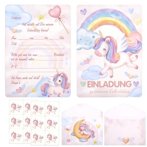 12x Einhorn Einladungskarten Kindergeburtstag,mit Umschlägen & Stickern,Einladungskarten Geburtstag Madchen,einladungskarten einhorn,einhorn geburtstag,für Geburtstag,Geschenke für Mädchen 12x Einhorn Einladungskarten Kindergeburtstag,mit Umschlägen & Stickern,Einladungskarten Geburtstag Madchen,einladungskarten einhorn,einhorn geburtstag,für Geburtstag,Geschenke für Mädchen von Xionghonglong