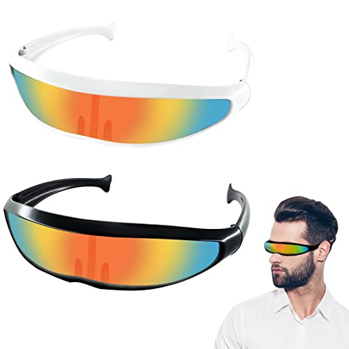 2 Stück Space Brille Alien Brille Set,Futuristische Sonnenbrille, Partybrille, Funbrille, Sonnenbrille Futuristisch, für Party Wrap Gläser Spiegel Foto Requisiten Cosplay Kostüm Brille Spielzeug 2 Stück Space Brille Alien Brille Set,Futuristische Sonnenbrille, Partybrille, Funbrille, Sonnenbrille Futuristisch, für Party Wrap Gläser Spiegel Foto Requisiten Cosplay Kostüm Brille Spielzeug von Xionghonglong
