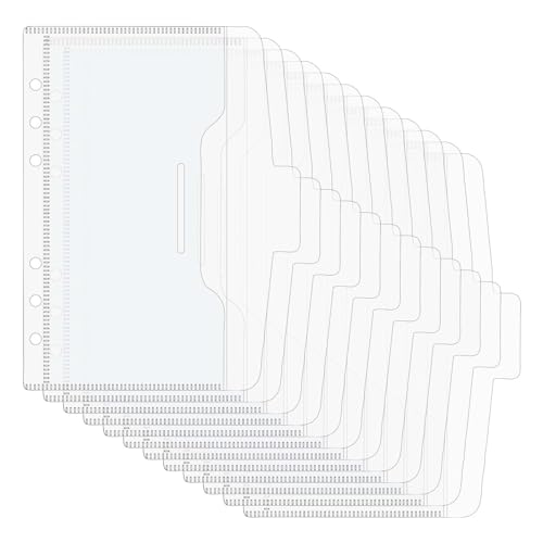 XiowDow A6 Bindertaschen, 12 Stück, Geldumschläge, mattiert, PP-Bindereinlagen, ohne Reißverschluss, Geldorganizer mit Klappverschlüssen, Dokumentenmappen, Taschen für 6 Ringe, Sparsystem, Budgeting XiowDow A6 Bindertaschen, 12 Stück, Geldumschläge, mattiert, PP-Bindereinlagen, ohne Reißverschluss, Geldorganizer mit Klappverschlüssen, Dokumentenmappen, Taschen für 6 Ringe, Sparsystem, Budgeting von XiowDow