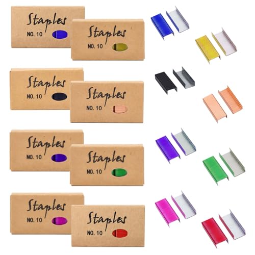 XiowDow Mini-Heftklammern Nr. 10 für kleine Heftgeräte, 8000 Stück, Nr. 10, Metallklammern, Nachfüllpackung, Metallic-Farben, für Schreibtisch, kleine Heftklammern, Schule, Bürobedarf, 1000 XiowDow Mini-Heftklammern Nr. 10 für kleine Heftgeräte, 8000 Stück, Nr. 10, Metallklammern, Nachfüllpackung, Metallic-Farben, für Schreibtisch, kleine Heftklammern, Schule, Bürobedarf, 1000 von XiowDow