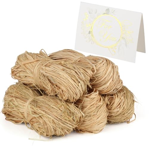 5 Stück Bast Band, 250g Bastband Natur, Bast Raffia Bindebast, Florbast Naturbast zum Basteln mit 1 Kleinen Dankeskarte für Füllmaterial Geschenk, Dekoration, Weben, Floristen, Garten 5 Stück Bast Band, 250g Bastband Natur, Bast Raffia Bindebast, Florbast Naturbast zum Basteln mit 1 Kleinen Dankeskarte für Füllmaterial Geschenk, Dekoration, Weben, Floristen, Garten von Xishoyen