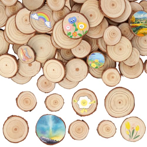50 Stück Holzscheiben, Rund 3-4/4-5/5-6cm Baumscheiben, 5mm Dicke Unvollendete Holzscheiben zum Basteln, Kleine Holzscheiben für DIY, Hochzeit, Weihnachten Dekoration 50 Stück Holzscheiben, Rund 3-4/4-5/5-6cm Baumscheiben, 5mm Dicke Unvollendete Holzscheiben zum Basteln, Kleine Holzscheiben für DIY, Hochzeit, Weihnachten Dekoration von Xishoyen