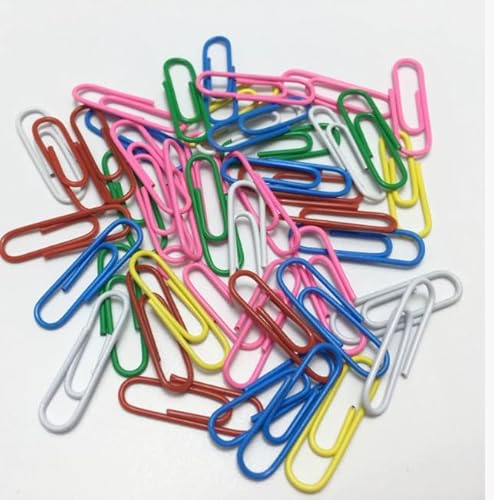 630 Stück Büroklammern Bunt, 28mm Büroklammer, Metall Paper Clips, Briefklammern Klein für Haushalt, Büro, Schule, Basteln (9 Farben) von Xishoyen