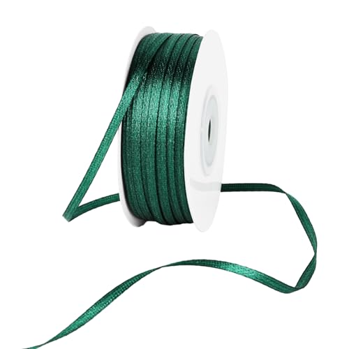 Geschenkband Grün, Satinband 3mm, Schleifenband Dunkelgrün, Bänder zum Basteln, Ribbon Band Grün, Dekoband für Hochzeit, Weihnachts Deko, Geburtstag Geschenkverpackung Geschenkband Grün, Satinband 3mm, Schleifenband Dunkelgrün, Bänder zum Basteln, Ribbon Band Grün, Dekoband für Hochzeit, Weihnachts Deko, Geburtstag Geschenkverpackung von Xishoyen