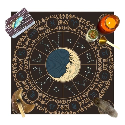 Xistuoz Altartuch Tarotkarten Tischservietten Hexereibedarf Tischdecke Quadratisch Spirituell Himmlisches Decktuch, 49 x 49 cm Xistuoz Altartuch Tarotkarten Tischservietten Hexereibedarf Tischdecke Quadratisch Spirituell Himmlisches Decktuch, 49 x 49 cm von Xistuoz