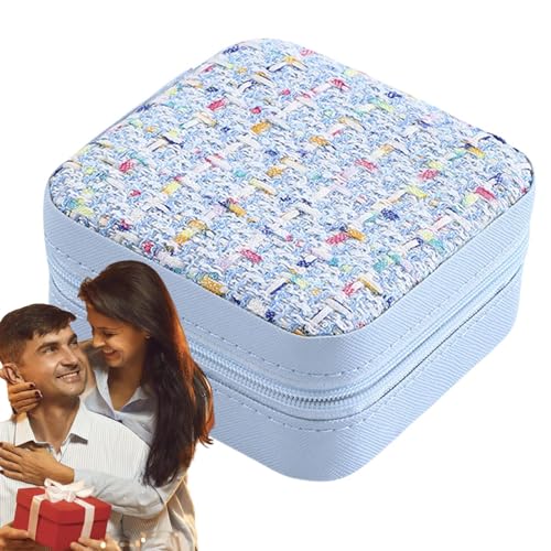 Xistuoz Schmuckschatulle für Reisen, Schmuck-Organizer für Reisen, tragbar, quadratisch, aus PU-Leder | Schmuck-Organizer, Aufbewahrung für Ohrringe, Ringe, Halsketten, Armbänder, Xistuoz Schmuckschatulle für Reisen, Schmuck-Organizer für Reisen, tragbar, quadratisch, aus PU-Leder | Schmuck-Organizer, Aufbewahrung für Ohrringe, Ringe, Halsketten, Armbänder, von Xistuoz