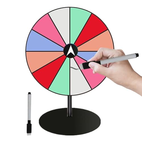 Xistuoz Wheel Spinner Stand – Preisrad Spinner Tischplatte 12 Slots – Tombola-Spiel mit robuster Basis, trocken abwischbarer Marker für Messen Xistuoz Wheel Spinner Stand – Preisrad Spinner Tischplatte 12 Slots – Tombola-Spiel mit robuster Basis, trocken abwischbarer Marker für Messen von Xistuoz