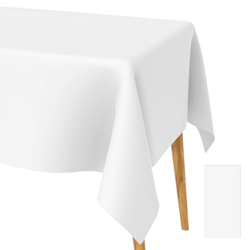 Weiße Tischdecken, 2 Stück, 137x274 cm, Partytischdecken Aus Kunststoff, Rechteckige Tischdecken, Für Picknicks, Geburtstage, Hochzeiten, Buffetdekorationen Weiße Tischdecken, 2 Stück, 137x274 cm, Partytischdecken Aus Kunststoff, Rechteckige Tischdecken, Für Picknicks, Geburtstage, Hochzeiten, Buffetdekorationen von XiuGlimpse
