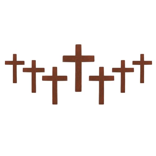 XiuGlimpse 50 Stück Holzkreuz, 3 x 4,4 cm, kleine Kreuze zum Basteln, Taschenkreuze in Großpackung, Mini-Kreuz mit kleinem Loch, Anhänger für Bastelprojekte, Partydekorationen XiuGlimpse 50 Stück Holzkreuz, 3 x 4,4 cm, kleine Kreuze zum Basteln, Taschenkreuze in Großpackung, Mini-Kreuz mit kleinem Loch, Anhänger für Bastelprojekte, Partydekorationen von XiuGlimpse