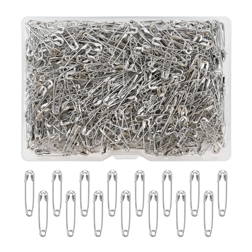 XiuGlimpse 500 Stück Sicherheitsnadeln 19mm, Klein, Silber, Set, Schmuck, Hijab Nadeln, für Schmuckherstellung und Kunsthandwerk, Nähen, Edelstahl, Klassisch, Silber von XiuGlimpse