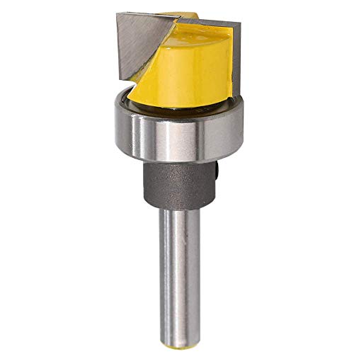 Xiuganpo 1/4 Zoll Shank Schüssel und Tablettschema -Router -Bit mit Lagerführung Schüssel Schnitzbitholzholzwerkzeug mit Klingenlänge 1/4 Zoll, Klingenkopfdurchmesser 3/4 Zoll von Xiuganpo