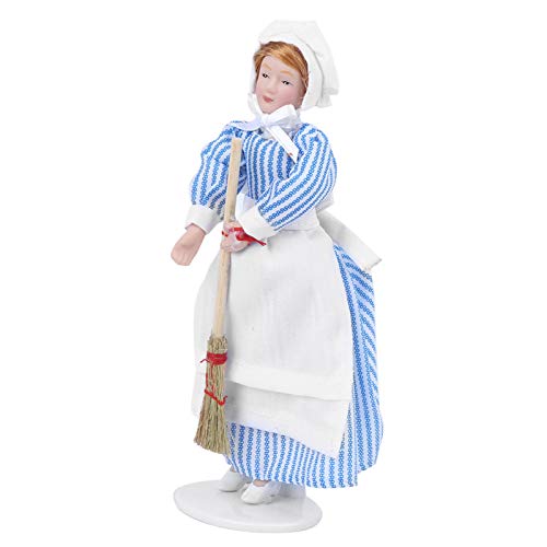 Xiuganpo 1:12 Skala Miniaturporzellan Keramikpuppe, Küchenchef Man und Diener Puppenmodell, 3 Potenbare Actionfiguren, Puppenhauspuppen für Weihnachten, Geburtstagsdekoration (Helfen Sie der Xiuganpo 1:12 Skala Miniaturporzellan Keramikpuppe, Küchenchef Man und Diener Puppenmodell, 3 Potenbare Actionfiguren, Puppenhauspuppen für Weihnachten, Geburtstagsdekoration (Helfen Sie der von Xiuganpo