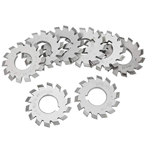 Xiuganpo 8pcs Getriebe Mühlenschneider, Hochgeschwindigkeitsstahl Involviertes Zahnradschneider, M1.5 20 ° 5 Mm 6 Mm Schneidwerkzeug Industriemittel für Fräsmaschinen Xiuganpo 8pcs Getriebe Mühlenschneider, Hochgeschwindigkeitsstahl Involviertes Zahnradschneider, M1.5 20 ° 5 Mm 6 Mm Schneidwerkzeug Industriemittel für Fräsmaschinen von Xiuganpo
