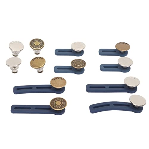 Xiuganpo Hose Extender -Taste, Starke Legierung 12pcs Flachback -Design Hosen Taste Extender Abnehmbar für Röcke von Xiuganpo