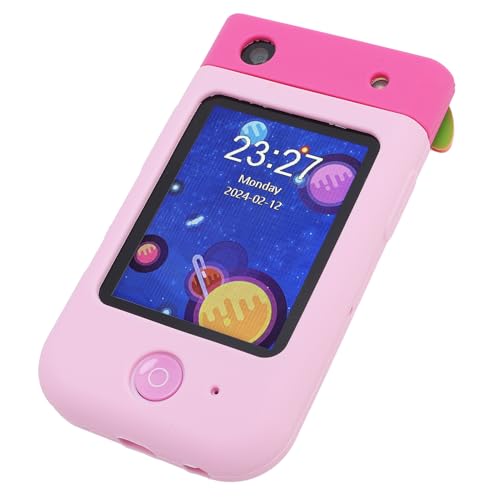 Xiuganpo Kids Smartphone -Spielzeug, 180 ° Flip -Kamera Kleinkind Spielzeugspielzeug 1080p Auflösung Tragbar für Outdoor (Kaninchenrosa) von Xiuganpo