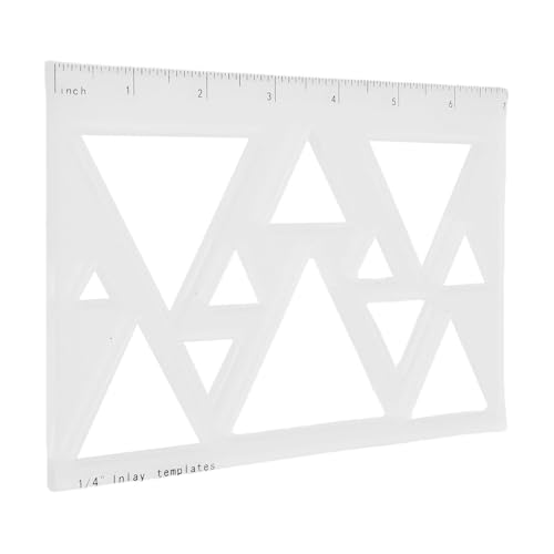 Xiuganpo Router -Inlay -Vorlagen, Herrscher mit 1/4 Dicken Router Vorlagen für DIY Eindeutig Gekennzeichnet (Dreieck 12 in 1) von Xiuganpo