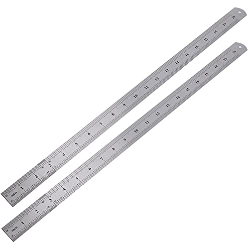 Xiuganpo Stahl Herrscher, Messband, 2pcs Langlebig 50 Cm für Schüler Carpenters Architects Lehrer von Xiuganpo