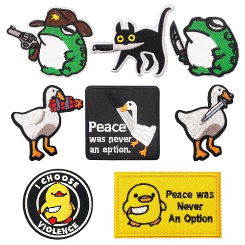 Xiuyer Patches Klett, 8 Stück Lustige Patches Süße Ente Militär Gänse Enten Lustige süße Ente Bite Messer Patchfür Rucksäcke, Jacken, Jeans,Hüte, Militäruniformen Xiuyer Patches Klett, 8 Stück Lustige Patches Süße Ente Militär Gänse Enten Lustige süße Ente Bite Messer Patchfür Rucksäcke, Jacken, Jeans,Hüte, Militäruniformen von Xiuyer