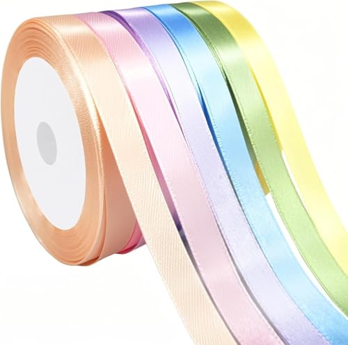 Xiuyong 0,95 cm 6 Farben x 25 Größe, mehrfarbiges Band, 150 Größen, für Blumensträuße, Geschenkband, Happy Birthday-Party-Dekoration Xiuyong 0,95 cm 6 Farben x 25 Größe, mehrfarbiges Band, 150 Größen, für Blumensträuße, Geschenkband, Happy Birthday-Party-Dekoration von Xiuyong