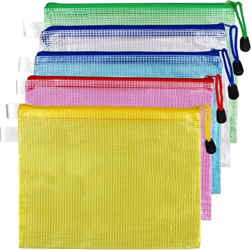 Xiuyong 5er-Pack Kunststoffhüllen A5 Ordner Datei Reißverschlusstasche A5 Reißverschlusstasche Xiuyong 5er-Pack Kunststoffhüllen A5 Ordner Datei Reißverschlusstasche A5 Reißverschlusstasche von Xiuyong