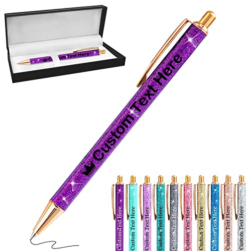 Xiuyours Kugelschreiber Personalisiert Stifte Personalisierte mit Namen Logo Personalisierter Geschenk für Kinder, Frauen, Mädchen, Mama, Geburtstag, Hochzeit - Dunkellila Xiuyours Kugelschreiber Personalisiert Stifte Personalisierte mit Namen Logo Personalisierter Geschenk für Kinder, Frauen, Mädchen, Mama, Geburtstag, Hochzeit - Dunkellila von Xiuyours