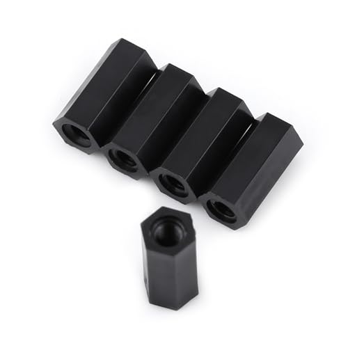 100pcs Black PA66 M3 Weibliche Hex -Gewinde -Abstandshalter, Nylon -Standoffs für PCB -Leiterplatten, Maschinenplatten (M3*12) von Xixian