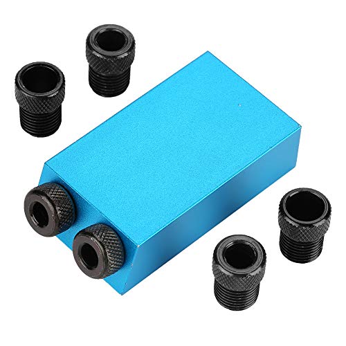 Xixian 15-Grad-Holzleitungsleiter Schrägloch-Position Ierer, 6/8/10mm Holzwerk-Locator Blau, Aluminium Legierung Material, Einfach zu Fasst und Bequem zu Verwenden, Erfüllen Ihre Bohr von Xixian