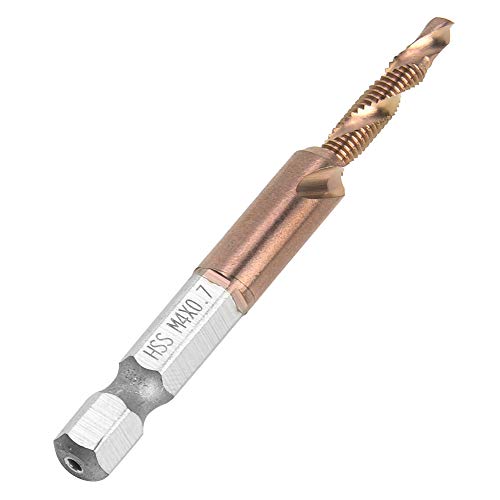 Xixian 6,35mm Hex Shank Tap-Bohrer mit Internem Chip-Entfernungs-Funktions-Kit für Maschine, Hoch (Hochgeschwindigkeits-Stahlbronze M4 Single Ast) von Xixian