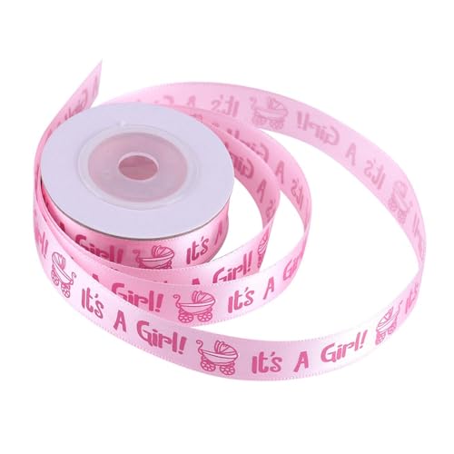 Xixian Blau/Rosa, Babyparty Taufe Party Bevorzugt, 10 Meter Es Ist Ein/Mädchen -Fleckband, Langlebiges Polyestermaterial, Schöne Atmosphäre für Kuchendekoration, Babyfreunde Perfekte (Rosa) von Xixian