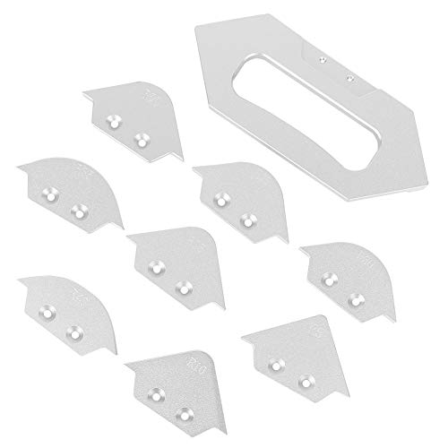Xixian Eckradius-Vorrichtungssatz für Frästische, Schablone für Fasenprofile Zur Holzbearbeitung für die Holzdekoration, Zimmereianzug, Aluminiumlegierung, 8 Größen von Xixian