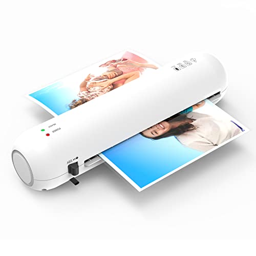 Xixian Laminatormaschine Set A4 Größe Heiße und Kalte Laminierung 2 Rollensystem 9 Zoll Maximal Breite mit Papierschneider Trimmer Rounder Loch Puncher Bindungsreihe für A4 230 Mm (W-EU) von Xixian