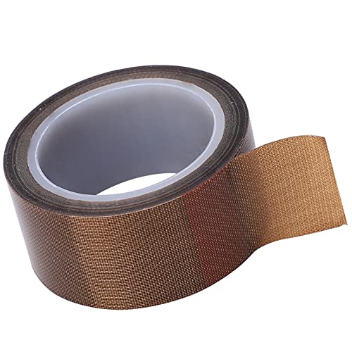 Xixian PTFE -Klebeband, Hochtemperatur -Isolationsklebstoffrolle, Vakuumdichtungsmaschinen Verbrauchsmaterialien, 10 M mit Kleberträger, für Dichtungsmaschinen (Dicke 0,13*Breite 25 mm*Länge 10 m) von Xixian