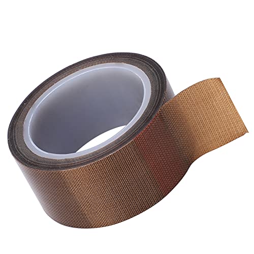 Xixian PTFE -Klebeband, Hochtemperatur -Isolationsklebstoffrolle, Vakuumdichtungsmaschinen Verbrauchsmaterialien, 10 M mit Kleberträger, für Dichtungsmaschinen (Dicke 0,13*Breite 50 mm*Länge 10m) von Xixian