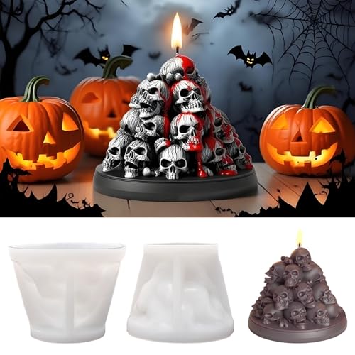 3D Halloween Schädel Kerzenform Silikon,DIY Silikonformen Gießformen,Totenkopf Kerzen Formen Silikon Kerzengießformen Set, Kerzenformen Zum Gießen Für Kerzen,Seife,Handwerk 3D Halloween Schädel Kerzenform Silikon,DIY Silikonformen Gießformen,Totenkopf Kerzen Formen Silikon Kerzengießformen Set, Kerzenformen Zum Gießen Für Kerzen,Seife,Handwerk von Xiyocadt